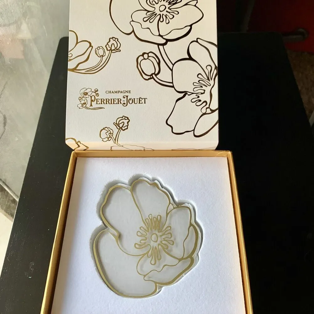 Perrier Jouet Verre Bell Epoque 4pc Acrylic Coaster Set